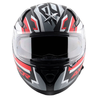 Axor Apex Streak ISI ECE and DOT Certified Matte Finish Full Face Helmet for Men with Pinlock Fitted Outer Clear and Inner Sun Smoke Visor