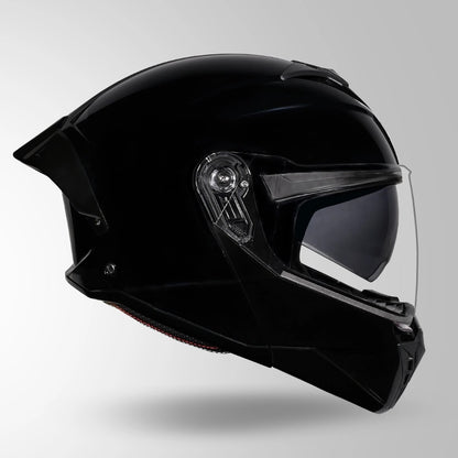 STUDDS Trooper ISI AND DOT Certified Filp - Up Full Face Helmet for Men and Women with Sun Visor