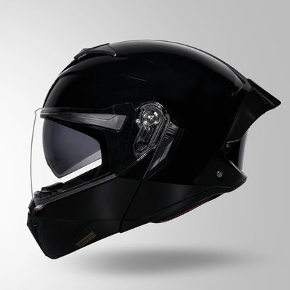 STUDDS Trooper ISI AND DOT Certified Filp - Up Full Face Helmet for Men and Women with Sun Visor