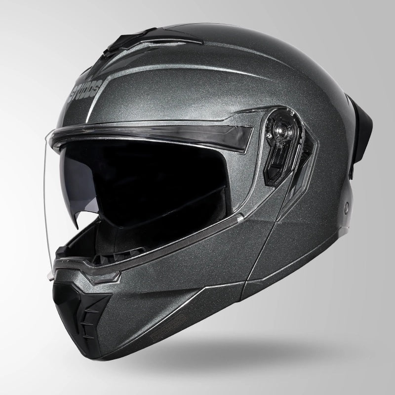 GUB STUDDS Trooper ISI AND DOT Certified Filp - Up Full Face Helmet for Men and Women with Sun Visor
