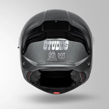 STUDDS Trooper ISI AND DOT Certified Filp - Up Full Face Helmet for Men and Women with Sun Visor