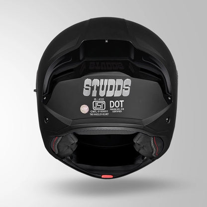 STUDDS Trooper ISI AND DOT Certified Filp - Up Full Face Helmet for Men and Women with Sun Visor