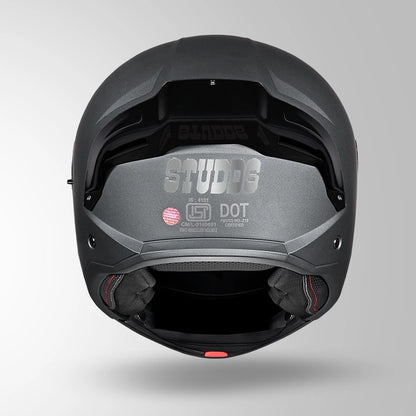 STUDDS Trooper ISI AND DOT Certified Filp - Up Full Face Helmet for Men and Women with Sun Visor