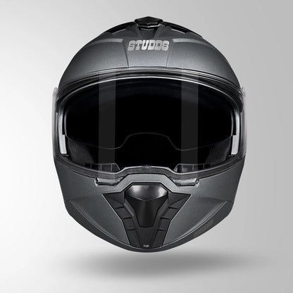 STUDDS Trooper ISI AND DOT Certified Filp - Up Full Face Helmet for Men and Women with Sun Visor