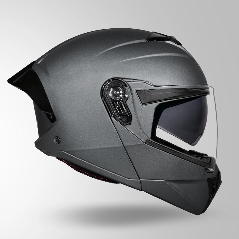 GUB STUDDS Trooper ISI AND DOT Certified Filp - Up Full Face Helmet for Men and Women with Sun Visor