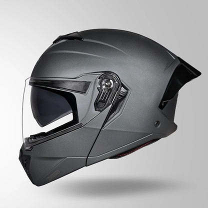 STUDDS Trooper ISI AND DOT Certified Filp - Up Full Face Helmet for Men and Women with Sun Visor