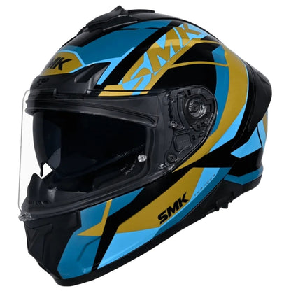 SMK Typhoon STYLE ISI ECE & DOT Certified Full Face Dual Visor Helmet for Men and Women with Pinlock Fitted Clear Visor and Inner Sun Visor