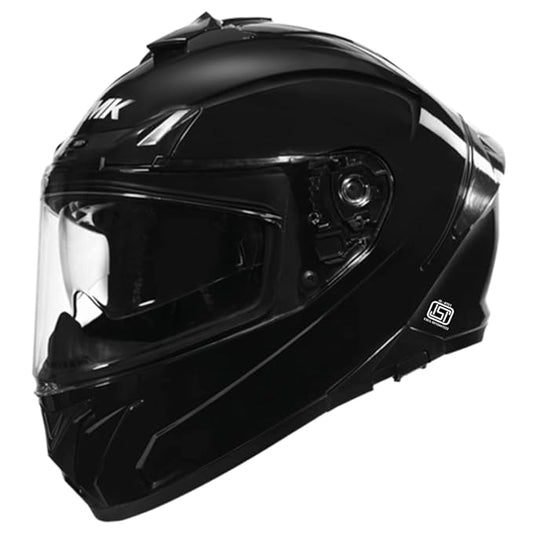 GUB SMK Helmets - Typhoon - Unicolour - Gloss Black - Dual Visor Full Face Helmet