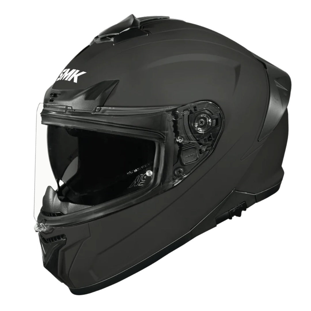GUB SMK Helmets - Typhoon - Unicolour - Gloss Black - Dual Visor Full Face Helmet