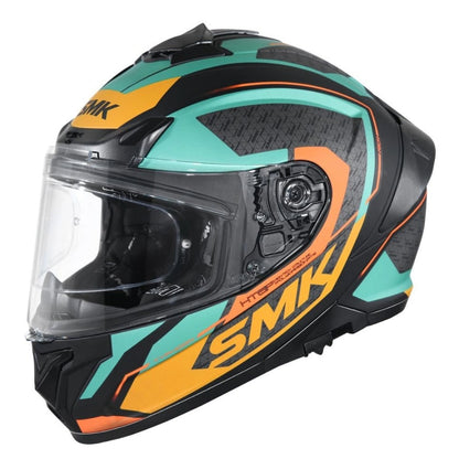 SMK Typhoon RD1 ISI ECE & DOT Certified Full Face Dual Visor Helmet for Men and Women with Pinlock Fitted Clear Visor and Inner Sun Visor