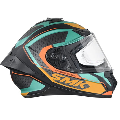 SMK Typhoon RD1 ISI ECE & DOT Certified Full Face Dual Visor Helmet for Men and Women with Pinlock Fitted Clear Visor and Inner Sun Visor