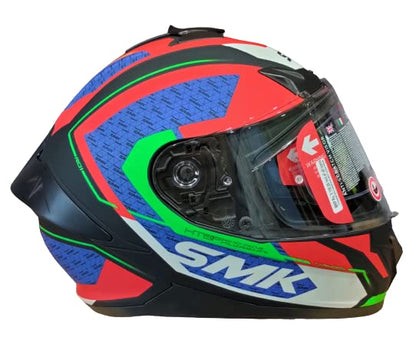SMK Typhoon RD1 ISI ECE & DOT Certified Full Face Dual Visor Helmet for Men and Women with Pinlock Fitted Clear Visor and Inner Sun Visor