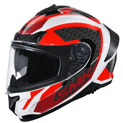 SMK Typhoon RD1 ISI ECE & DOT Certified Full Face Dual Visor Helmet for Men and Women with Pinlock Fitted Clear Visor and Inner Sun Visor