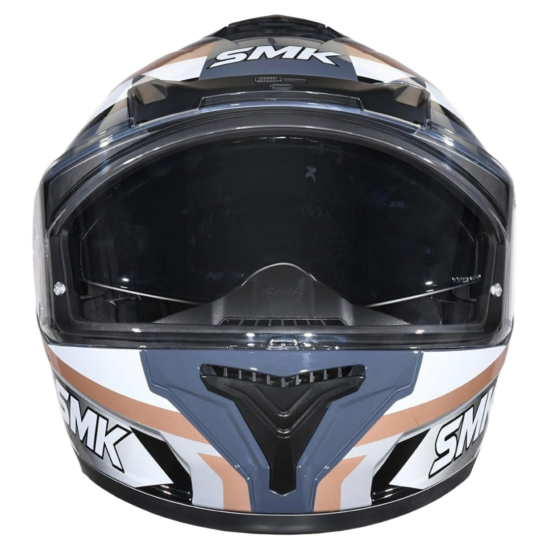 SMK Typhoon Freeride ISI ECE & DOT Certified Full Face Dual Visor Helmet for Men and Women with Pinlock Fitted Clear Visor and Inner Sun Visor