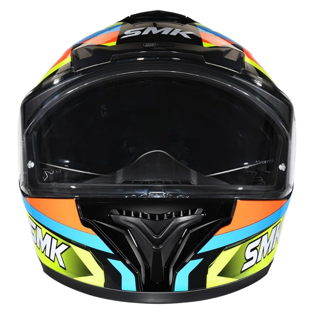 SMK Typhoon Freeride ISI ECE & DOT Certified Full Face Dual Visor Helmet for Men and Women with Pinlock Fitted Clear Visor and Inner Sun Visor