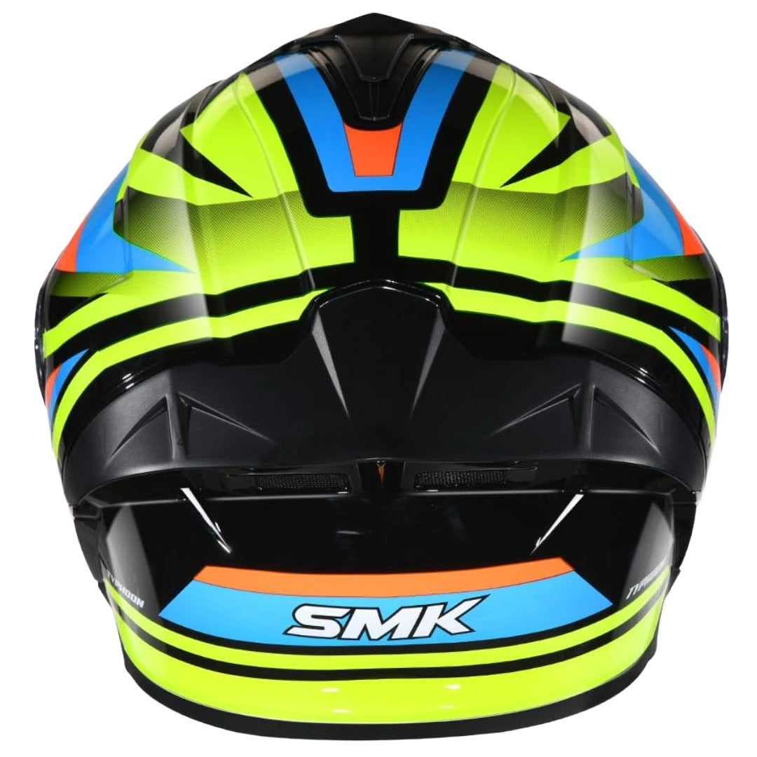 SMK Typhoon Freeride ISI ECE & DOT Certified Full Face Dual Visor Helmet for Men and Women with Pinlock Fitted Clear Visor and Inner Sun Visor