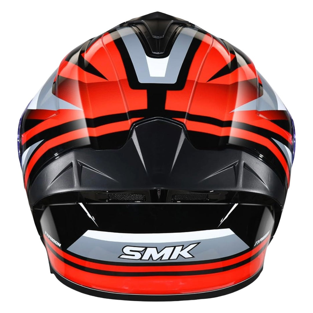 SMK Typhoon Freeride ISI ECE & DOT Certified Full Face Dual Visor Helmet for Men and Women with Pinlock Fitted Clear Visor and Inner Sun Visor