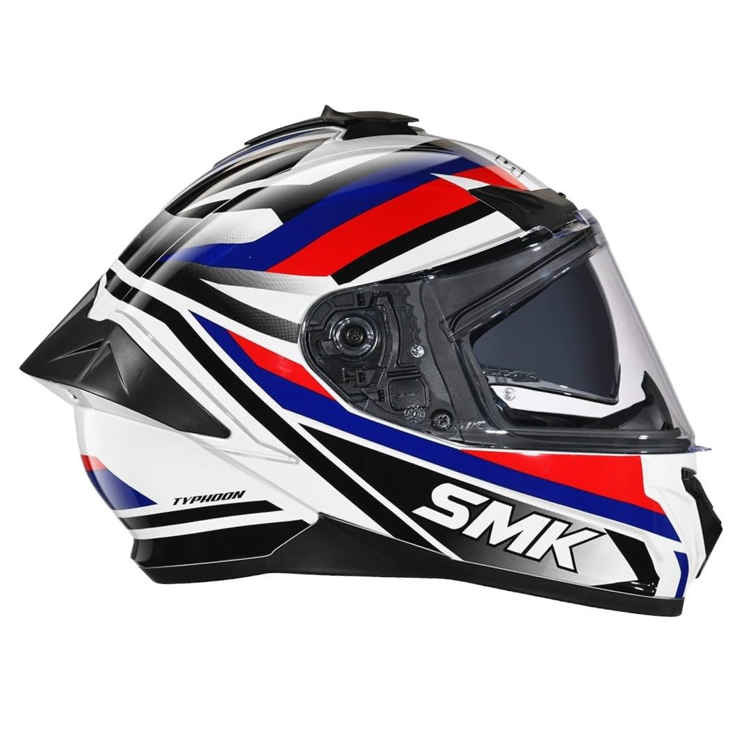 SMK Typhoon Freeride ISI ECE & DOT Certified Full Face Dual Visor Helmet for Men and Women with Pinlock Fitted Clear Visor and Inner Sun Visor