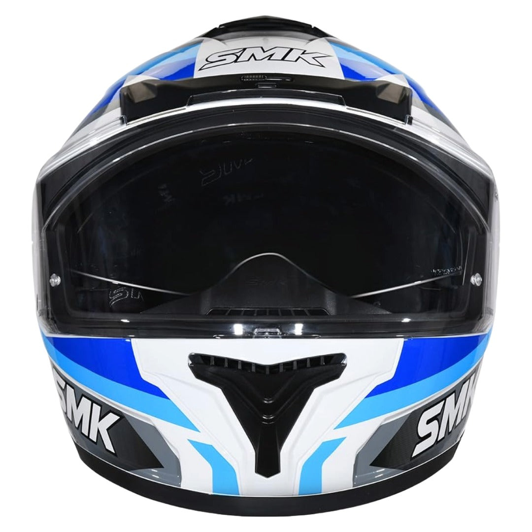 SMK Typhoon Freeride ISI ECE & DOT Certified Full Face Dual Visor Helmet for Men and Women with Pinlock Fitted Clear Visor and Inner Sun Visor