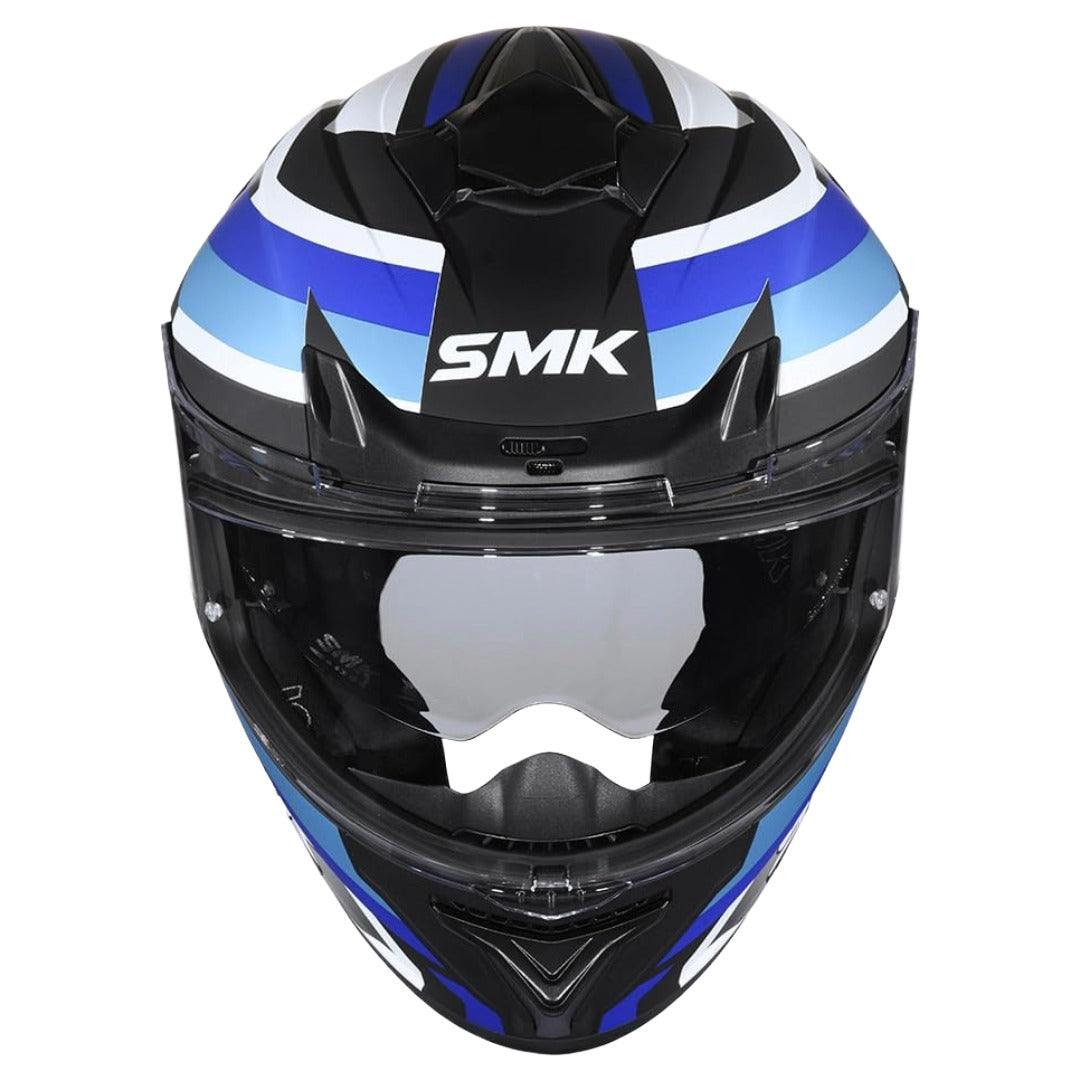 SMK Typhoon Freeride ISI ECE & DOT Certified Full Face Dual Visor Helmet for Men and Women with Pinlock Fitted Clear Visor and Inner Sun Visor