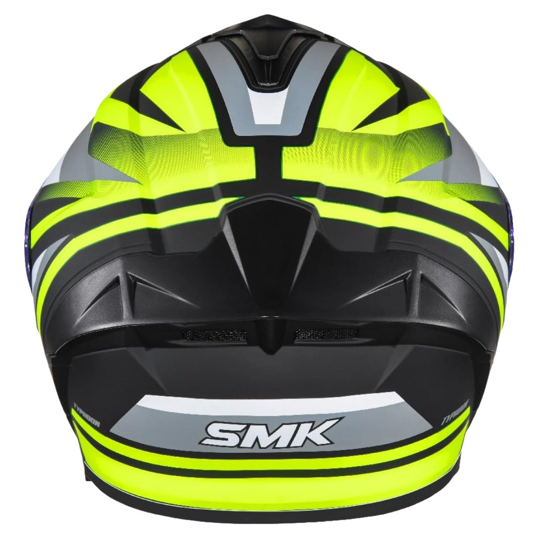 SMK Typhoon Freeride ISI ECE & DOT Certified Full Face Dual Visor Helmet for Men and Women with Pinlock Fitted Clear Visor and Inner Sun Visor