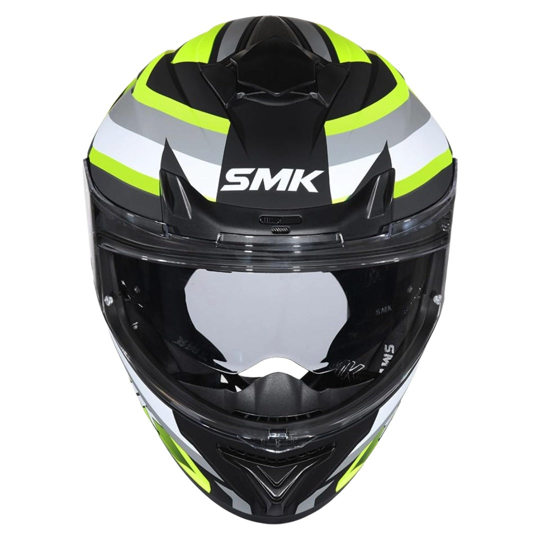 SMK Typhoon Freeride ISI ECE & DOT Certified Full Face Dual Visor Helmet for Men and Women with Pinlock Fitted Clear Visor and Inner Sun Visor