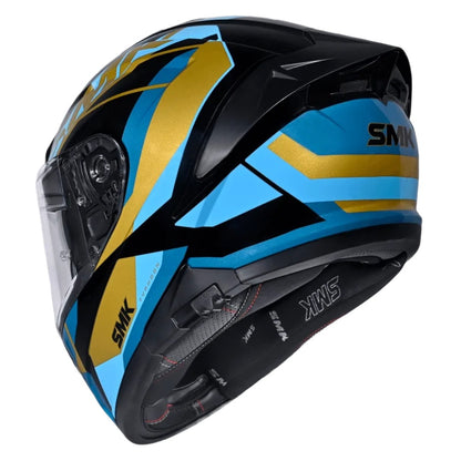 SMK Typhoon STYLE ISI ECE & DOT Certified Full Face Dual Visor Helmet for Men and Women with Pinlock Fitted Clear Visor and Inner Sun Visor