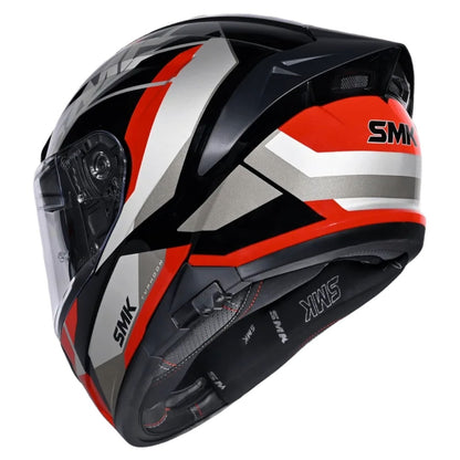 SMK Typhoon STYLE ISI ECE & DOT Certified Full Face Dual Visor Helmet for Men and Women with Pinlock Fitted Clear Visor and Inner Sun Visor