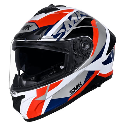 SMK Typhoon STYLE ISI ECE & DOT Certified Full Face Dual Visor Helmet for Men and Women with Pinlock Fitted Clear Visor and Inner Sun Visor