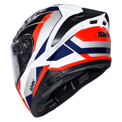 SMK Typhoon STYLE ISI ECE & DOT Certified Full Face Dual Visor Helmet for Men and Women with Pinlock Fitted Clear Visor and Inner Sun Visor