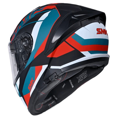 SMK Typhoon STYLE ISI ECE & DOT Certified Full Face Dual Visor Helmet for Men and Women with Pinlock Fitted Clear Visor and Inner Sun Visor