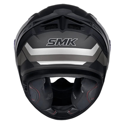 SMK Typhoon STYLE ISI ECE & DOT Certified Full Face Dual Visor Helmet for Men and Women with Pinlock Fitted Clear Visor and Inner Sun Visor