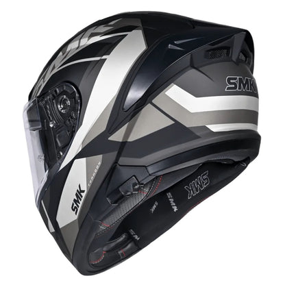 SMK Typhoon STYLE ISI ECE & DOT Certified Full Face Dual Visor Helmet for Men and Women with Pinlock Fitted Clear Visor and Inner Sun Visor