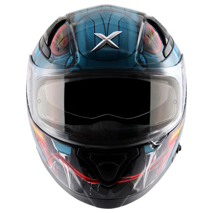 Axor Apex Venomous ISI ECE DOT Certified Full Face Dual Visor Helmet for Men and Women with Pinlock Fitted Outer Clear Visor and Inner Smoke Sun Visor