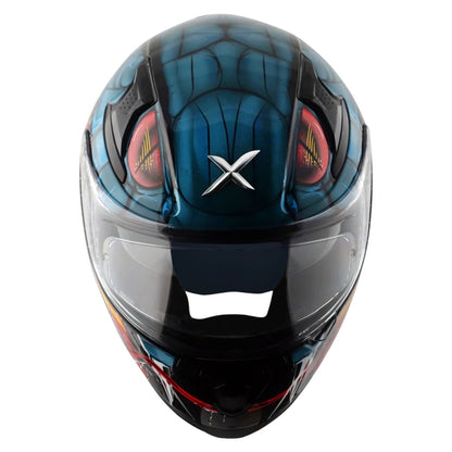 Axor Apex Venomous ISI ECE DOT Certified Full Face Dual Visor Helmet for Men and Women with Pinlock Fitted Outer Clear Visor and Inner Smoke Sun Visor