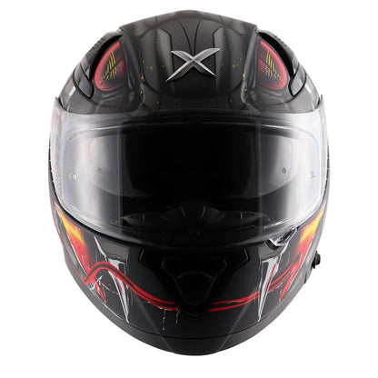 Axor Apex Venomous ISI ECE DOT Certified Full Face Dual Visor Helmet for Men and Women with Pinlock Fitted Outer Clear Visor and Inner Smoke Sun Visor