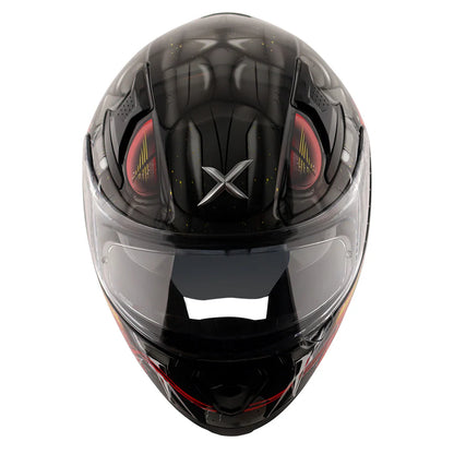Axor Apex Venomous ISI ECE DOT Certified Full Face Dual Visor Helmet for Men and Women with Pinlock Fitted Outer Clear Visor and Inner Smoke Sun Visor
