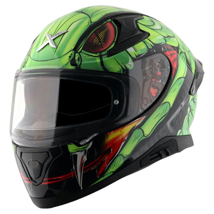 Axor Apex Venomous ISI ECE DOT Certified Full Face Dual Visor Helmet for Men and Women with Pinlock Fitted Outer Clear Visor and Inner Smoke Sun Visor