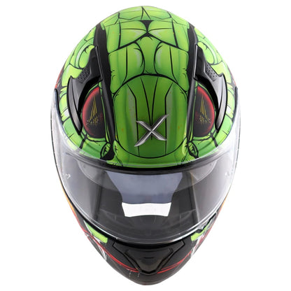 Axor Apex Venomous ISI ECE DOT Certified Full Face Dual Visor Helmet for Men and Women with Pinlock Fitted Outer Clear Visor and Inner Smoke Sun Visor
