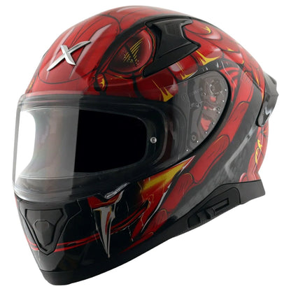Axor Apex Venomous ISI ECE DOT Certified Full Face Dual Visor Helmet for Men and Women with Pinlock Fitted Outer Clear Visor and Inner Smoke Sun Visor