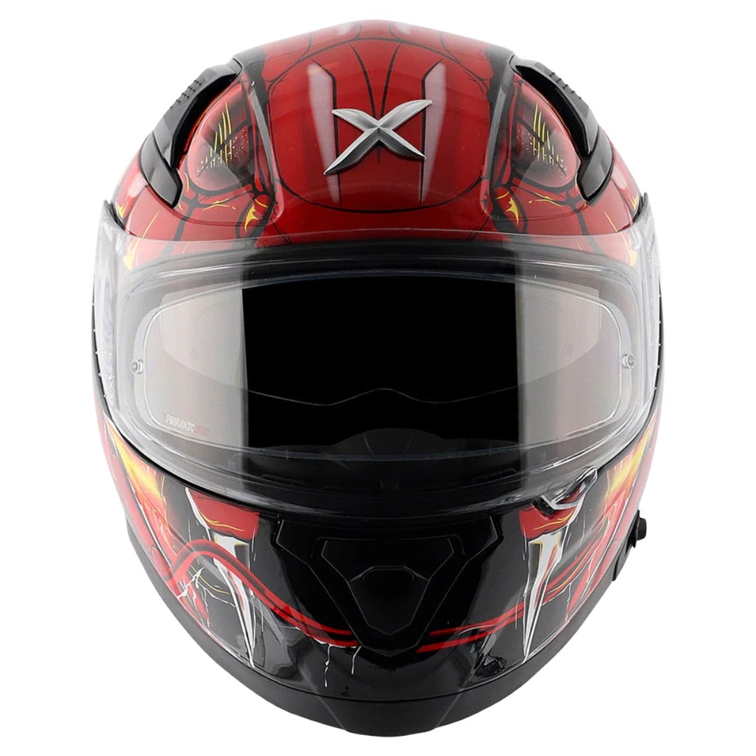 Axor Apex Venomous ISI ECE DOT Certified Full Face Dual Visor Helmet for Men and Women with Pinlock Fitted Outer Clear Visor and Inner Smoke Sun Visor