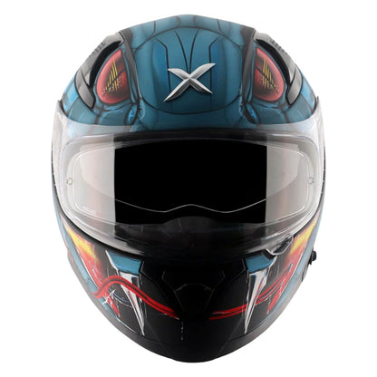 Axor Apex Venomous ISI ECE DOT Certified Full Face Dual Visor Helmet for Men and Women with Pinlock Fitted Outer Clear Visor and Inner Smoke Sun Visor
