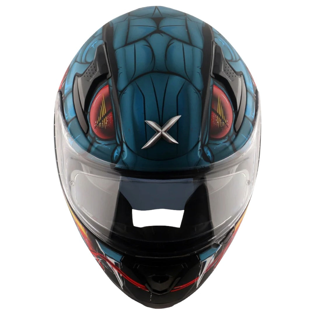Axor Apex Venomous ISI ECE DOT Certified Full Face Dual Visor Helmet for Men and Women with Pinlock Fitted Outer Clear Visor and Inner Smoke Sun Visor