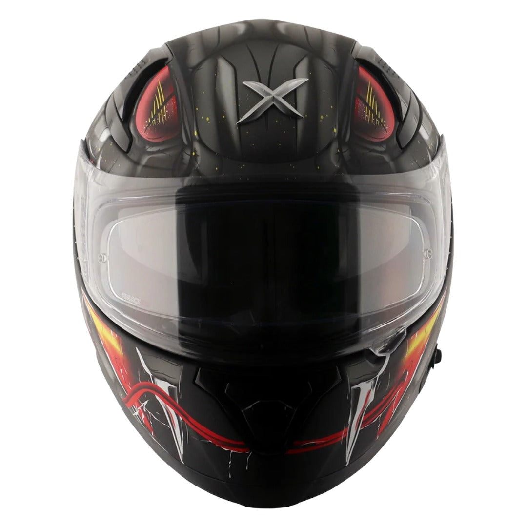 Axor Apex Venomous ISI ECE DOT Certified Full Face Dual Visor Helmet for Men and Women with Pinlock Fitted Outer Clear Visor and Inner Smoke Sun Visor