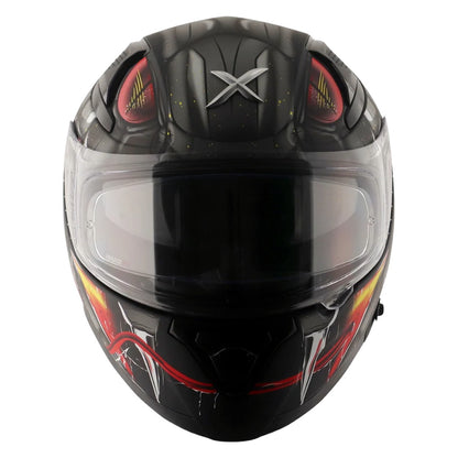 Axor Apex Venomous ISI ECE DOT Certified Full Face Dual Visor Helmet for Men and Women with Pinlock Fitted Outer Clear Visor and Inner Smoke Sun Visor