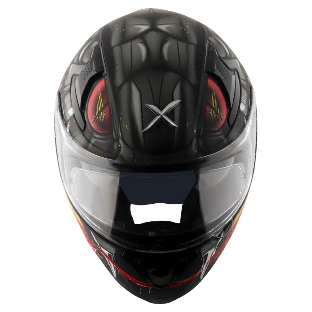 Axor Apex Venomous ISI ECE DOT Certified Full Face Dual Visor Helmet for Men and Women with Pinlock Fitted Outer Clear Visor and Inner Smoke Sun Visor