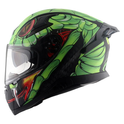 Axor Apex Venomous ISI ECE DOT Certified Full Face Dual Visor Helmet for Men and Women with Pinlock Fitted Outer Clear Visor and Inner Smoke Sun Visor