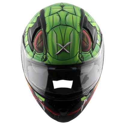 Axor Apex Venomous ISI ECE DOT Certified Full Face Dual Visor Helmet for Men and Women with Pinlock Fitted Outer Clear Visor and Inner Smoke Sun Visor