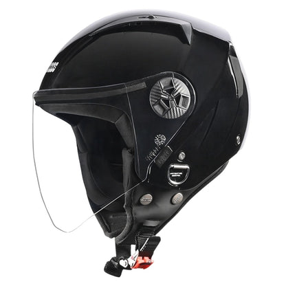 STUDDS Vogue ISI Certified Open Face Motorcycle Helmet for Men and Women with Clear Visor