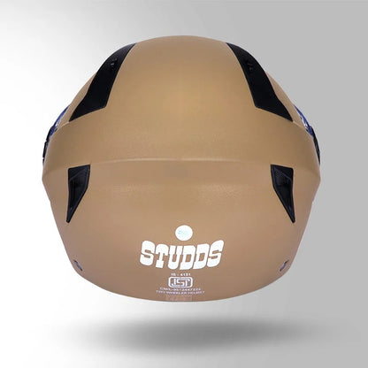 STUDDS Vogue ISI Certified Open Face Motorcycle Helmet for Men and Women with Clear Visor